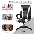 Swivel PU Leather Office Gaming Chair with Padded Armrest - Gallery View 2 of 36