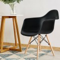 Set of 2 Mid-Century Modern Molded Dining Arm Side Chairs