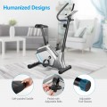 Magnetic Exercise Bike Upright Cycling Bike with LCD Monitor and Pulse Sensor - Gallery View 7 of 12