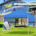 17 x 10 Feet Foldable Pop Up Canopy with Adjustable Dual Awnings - Gallery View 38 of 48