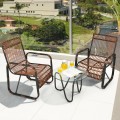 3 Pieces Patio Rattan Conversational Furniture Set - Gallery View 6 of 10