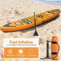 11 Feet Inflatable Stand Up Paddle Board with Backpack Aluminum Paddle Pump - Gallery View 9 of 22