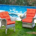 Tufted Patio High Back Chair Cushion with Non-Slip String Ties - Gallery View 18 of 81