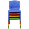 4-pack Colorful Stackable Plastic Children Chairs - Gallery View 1 of 6