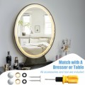 Hollywood Vanity Lighted Makeup Mirror Remote Control 4 Color Dimming - Gallery View 11 of 31