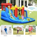 Inflatable Bouncer Bounce House with Water Slide Splash Pool without Blower - Gallery View 9 of 12