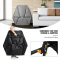 Oversized Foldable Leisure Camping Chair with Sturdy Iron Frame - Gallery View 8 of 10