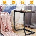 Steel Frame C-shaped Sofa Side End Table - Gallery View 4 of 11