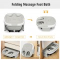 Foldable Foot Spa Bath Motorized Massager with Bubble Red Light Timer Heat