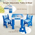 Adjustable Kids Activity Play Table and 2 Chairs Set withStorage Drawer - Gallery View 28 of 36