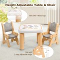 Adjustable Kids Activity Play Table and 2 Chairs Set withStorage Drawer - Gallery View 15 of 36