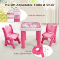 Adjustable Kids Activity Play Table and 2 Chairs Set withStorage Drawer - Gallery View 3 of 36