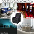 Adjustable Modern Gaming Recliner Chair with Massage Function and Footrest - Gallery View 13 of 22