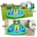 Inflatable Water Park Pool Bounce House Dual Slide Climbing - Gallery View 11 of 12