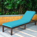 Outdoor Rattan Patio Chaise Lounge Recliner Chair - Gallery View 7 of 24