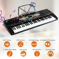 61 Key Electronic Piano with Lighted Keys Stand Bench Headphone - Gallery View 5 of 12