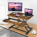 Converter Adjustable Riser Stand Desk with Keyboard Tray