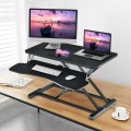 Converter Adjustable Riser Stand Desk with Keyboard Tray