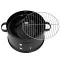 3-in-1 Portable Round Charcoal Smoker BBQ Grill Built-in Thermometer - Gallery View 10 of 15