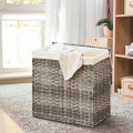 Hand-woven Foldable Rattan Laundry Basket - Gallery View 13 of 24