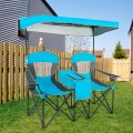 Portable Folding Camping Canopy Chairs with Cup Holder - Gallery View 7 of 35