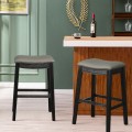 29 Inch Set of 2 Saddle Nailhead Kitchen Counter Chair
