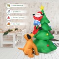 6.5 Feet Outdoor Inflatable Christmas Tree Santa Decor with LED Lights - Gallery View 2 of 10