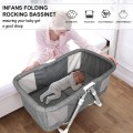 2 in 1 Foldable Crib with Detachable and Thicken Mattress - Gallery View 4 of 9