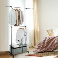 2-Rod Adjustable Garment Rack with Shelf and Storage Boxes - Gallery View 7 of 12