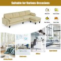 Reversible Sectional Sofa Couch L-Shaped Sofa Couch with Ottoman - Gallery View 8 of 36