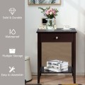 Wooden Bedside Sofa Table with Sliding Drawer - Gallery View 2 of 36