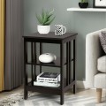 3-Tier Nightstand Sofa Side Table with Baffles and Round Corners - Gallery View 11 of 39