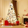 6/7.5/9 Feet White Christmas Tree with Metal Stand - Gallery View 31 of 36