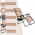 Outdoor Folding Zero Gravity Reclining Lounge Chair with Utility Tray - Gallery View 5 of 101