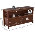 44 Inches Wooden Storage Cabinet TV Stand - Gallery View 40 of 43