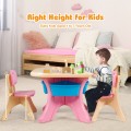 Kids Activity Table and Chair Set Play Furniture with Storage - Gallery View 18 of 34