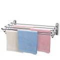 Stainless Wall Mounted Expandable Clothes Drying Towel Rack - Gallery View 7 of 12
