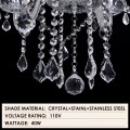 Elegant Crystal Chandelier Ceiling Light - Gallery View 5 of 10