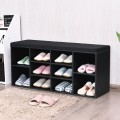 10-Cube Organizer Shoe Storage Bench with Cushion for Entryway - Gallery View 28 of 49