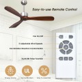 52 Inch Modern Brushed Nickel Finish Ceiling Fan with Remote Control - Gallery View 11 of 12