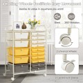 15-Drawer Utility Rolling Organizer Cart Multi-Use Storage - Gallery View 49 of 50