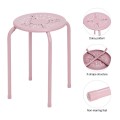 6 Sets Stackable Round Metal Stool Set