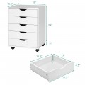 Mobile Lateral Filing Organizer with 5 Drawers and Wheels - Gallery View 16 of 22