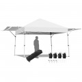 17 x 10 Feet Foldable Pop Up Canopy with Adjustable Dual Awnings - Gallery View 15 of 48