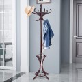 Wood Standing Hat Coat Rack with Umbrella Stand