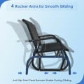 Swing Glider Chair 48 Inch Loveseat Rocker Lounge Backyard - Gallery View 25 of 41