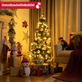 4 Feet Pre-lit Spiral Entrance Artificial Christmas Tree with Retro Urn Base - Gallery View 7 of 12
