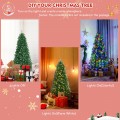 6/7/8 Feet Artificial Christmas Tree with Remote-controlled Color-changing LED Lights - Gallery View 2 of 38