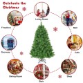 6 Feet Hinged Artificial Christmas Tree Holiday Decoration with Stand - Gallery View 5 of 12