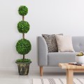 4 Feet Artificial Topiary Triple Ball Tree Plant - Gallery View 6 of 9